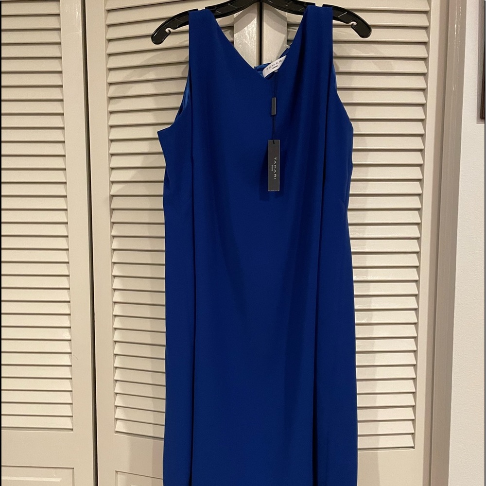 Tahari Electric Blue Sleeveless Dress. Plus size 20.